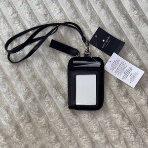 Kate Spade Black Card Holder with Strap